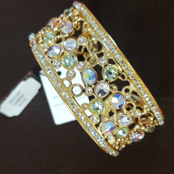 Boccadamo italy Bracelet with Swarovski Crystal, Chrysolite and Gold Plated - Picture 4 of 5